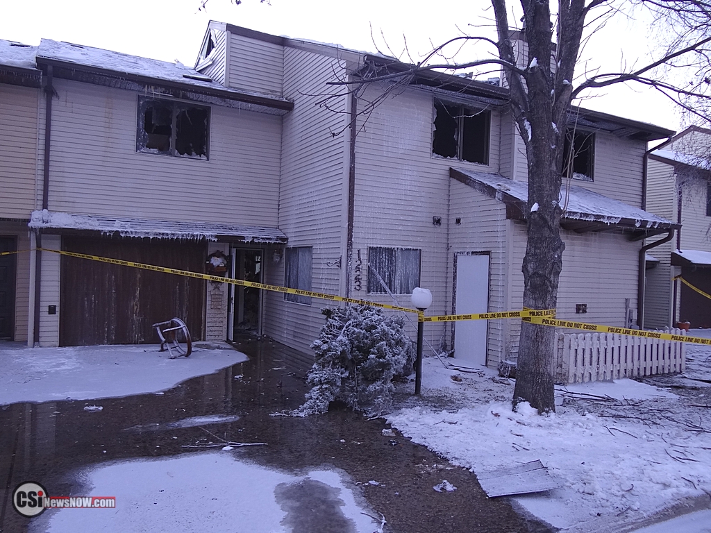 Townhouse fire in SW Jamestown     CSi photo